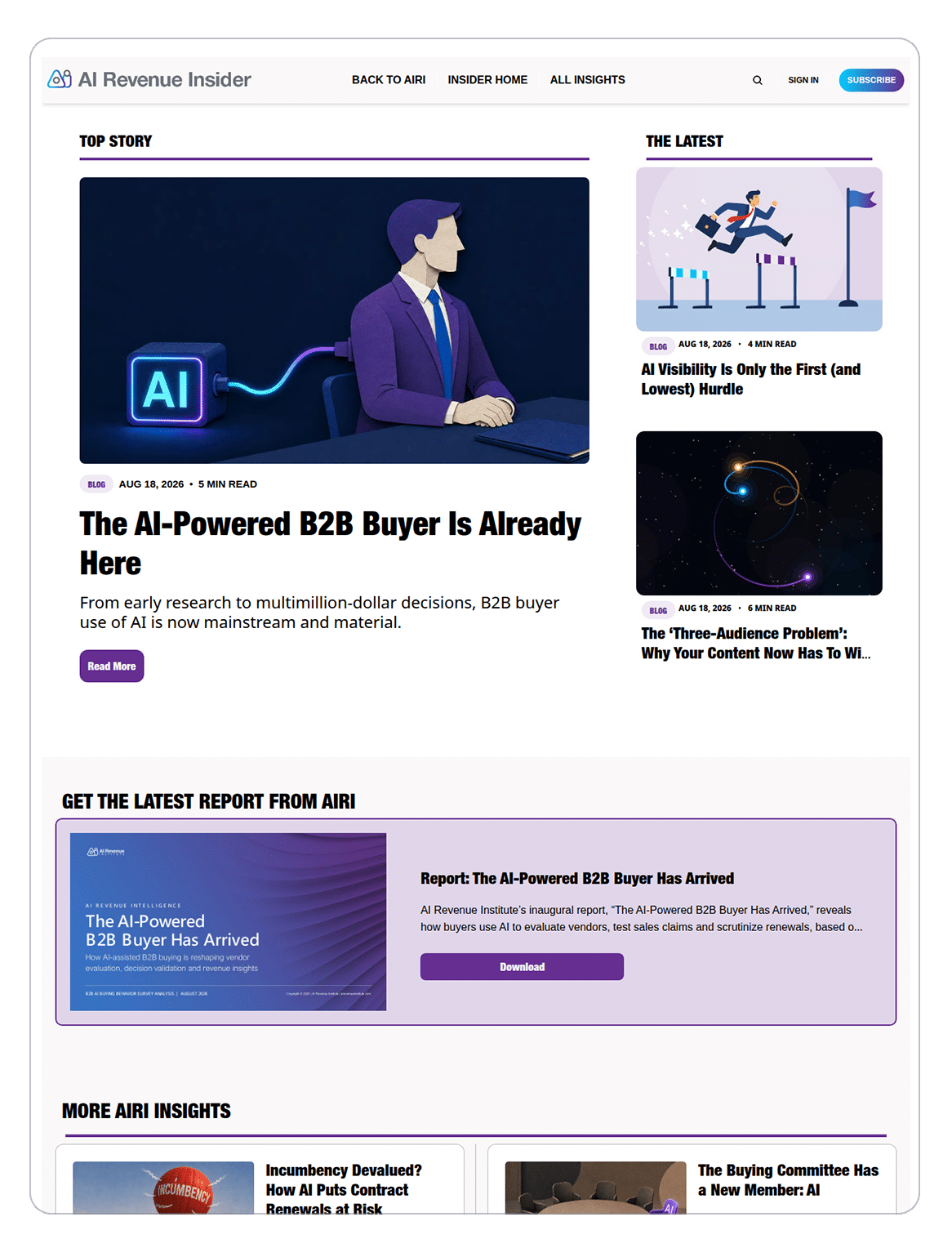 AI Revenue Insider Newsletter Cover
